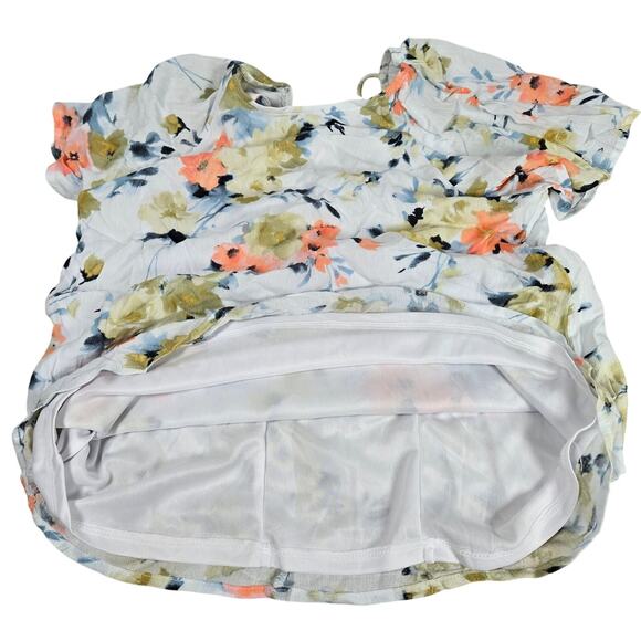 Papermoon Petite Light Blue Floral Short Sleeve Blouse SP NWT - Picture 4 of 7